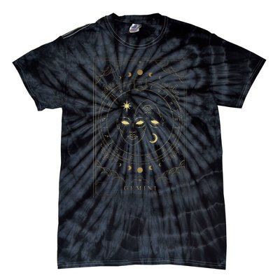 Gemini Tarot Card Zodiac Tie-Dye T-Shirt