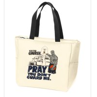 Go To Church Pray You Don't Guard Me Funny Tee For Men Women Zip Tote Bag