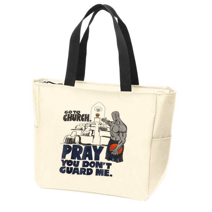 Go To Church Pray You Don't Guard Me Funny Tee For Men Women Zip Tote Bag