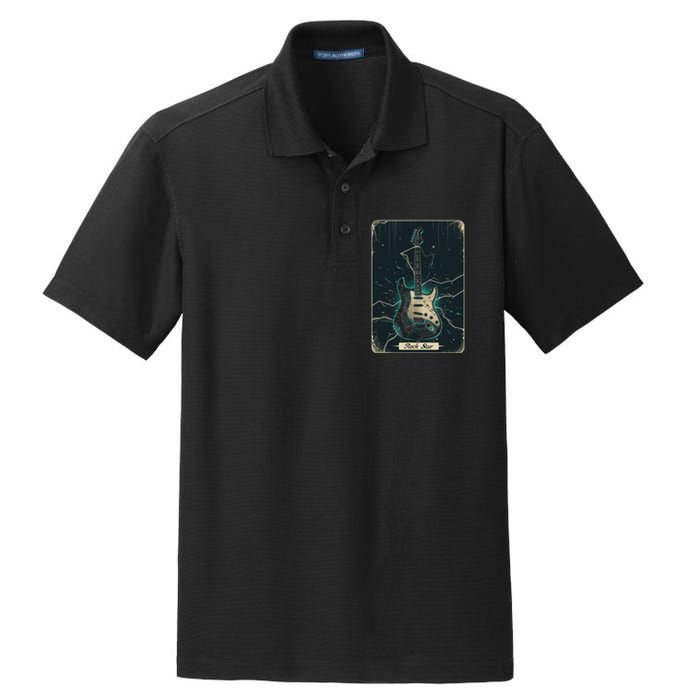 Guitar Tarot Card Musician Design Dry Zone Grid Polo