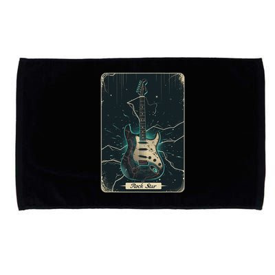 Guitar Tarot Card Musician Design Microfiber Hand Towel