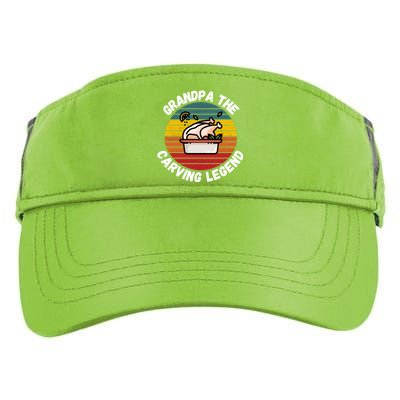 Grandpa The Carving Legend Funny Thanksgiving Family Costume Gift Adult Drive Performance Visor