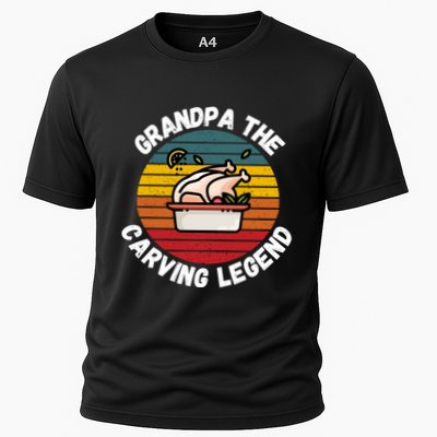 Grandpa The Carving Legend Funny Thanksgiving Family Costume Gift Performance Shirt