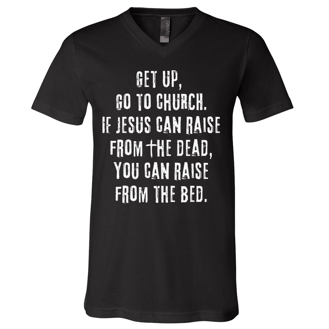 GO TO CHURCH Funny Christian Fellowship V-Neck T-Shirt