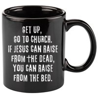 GO TO CHURCH Funny Christian Fellowship 11oz C Handle Ceramic Mug