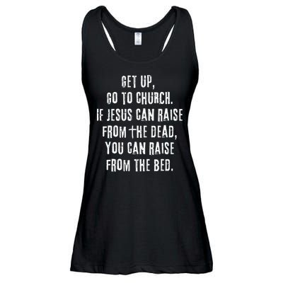 GO TO CHURCH Funny Christian Fellowship Ladies Essential Flowy Tank