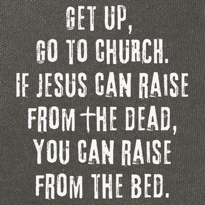 GO TO CHURCH Funny Christian Fellowship Cotton Canvas Backpack