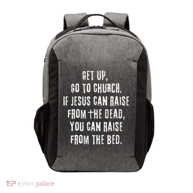 GO TO CHURCH Funny Christian Fellowship Vector Backpack