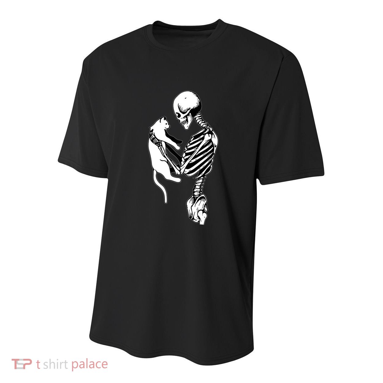 Grab This Cute Skeleton Holding Cat Gift For Your Cat Gift Youth Performance Sprint T-Shirt