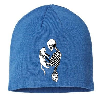 Grab This Cute Skeleton Holding Cat Gift For Your Cat Gift Sustainable Beanie