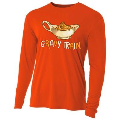 Gravy Train Chicken Gravy Funny Gift Cooling Performance Long Sleeve Crew