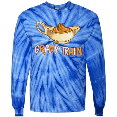 Gravy Train Chicken Gravy Funny Gift Tie-Dye Long Sleeve Shirt