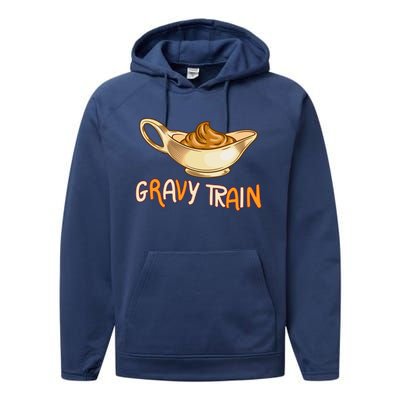 Gravy Train Chicken Gravy Funny Gift Performance Fleece Hoodie