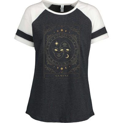 Gemini Tarot Card Zodiac Enza Ladies Jersey Colorblock Tee