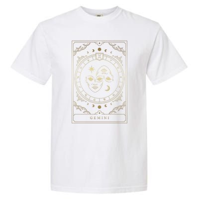 Gemini Tarot Card Zodiac Cool Gift Garment-Dyed Heavyweight T-Shirt