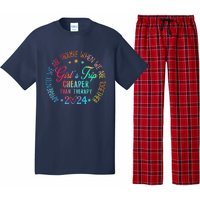 Girl Trip Cheaper Than A Therapy 2024 Girl Trip Matching Pajama Set