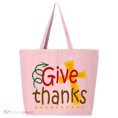 Give Thanks Cross Thanksgiving 25L Jumbo Tote