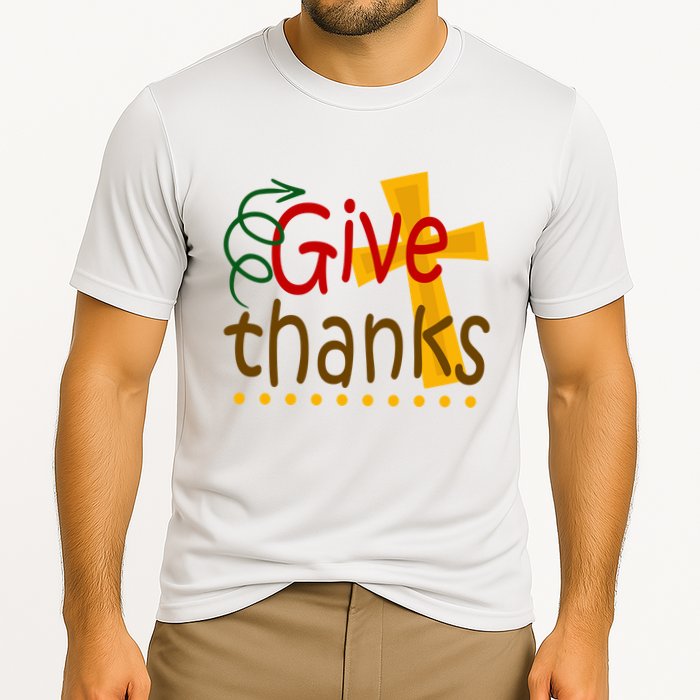 Give Thanks Cross Thanksgiving Performance Shirt