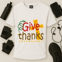 Give Thanks Cross Thanksgiving Performance Shirt
