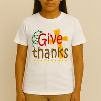 Give Thanks Cross Thanksgiving T-Shirt