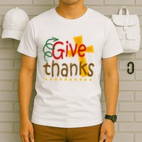 Give Thanks Cross Thanksgiving T-Shirt
