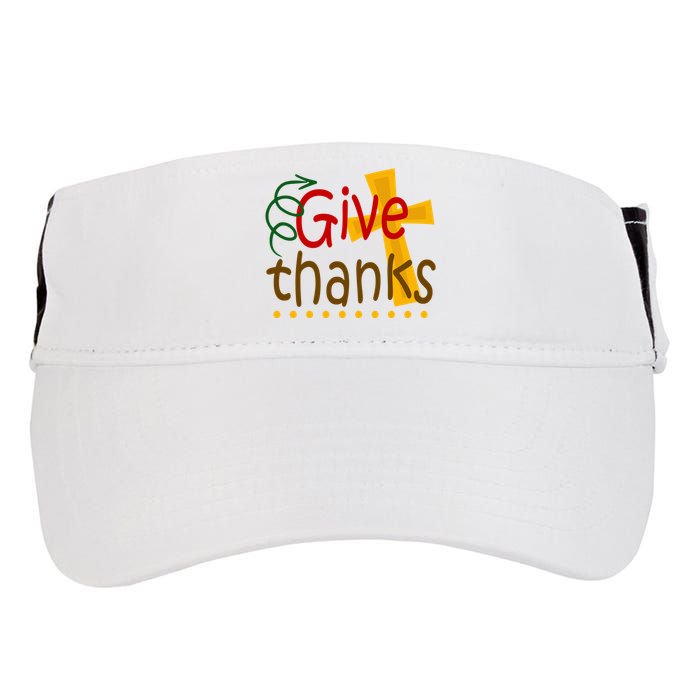 Give Thanks Cross Thanksgiving Adult Drive Performance Visor