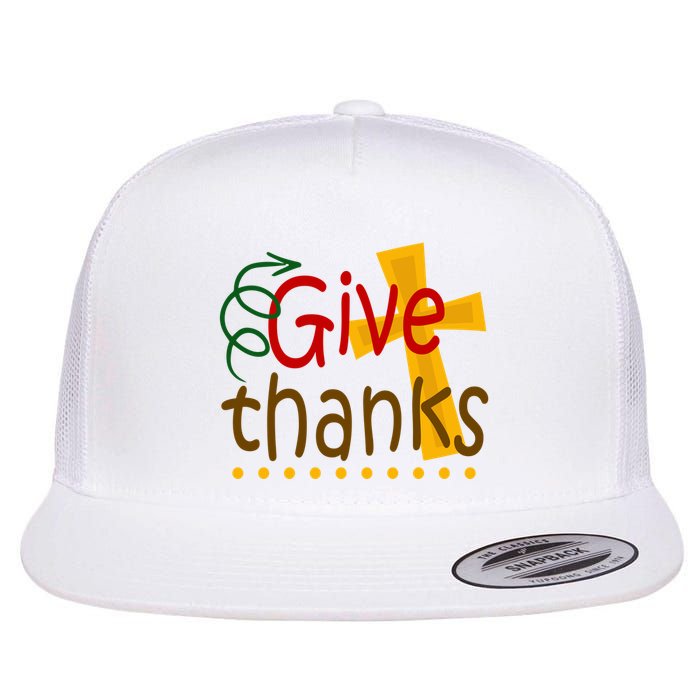 Give Thanks Cross Thanksgiving Flatbill Hat