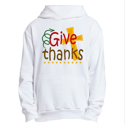 Give Thanks Cross Thanksgiving Urban Pullover Hoodie