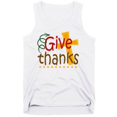 Give Thanks Cross Thanksgiving Tank Top