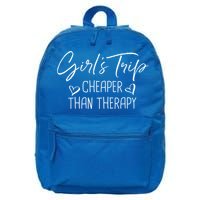 Girls Trip Cheaper Than A Therapy Funny Bachelorette Gift 16 in Basic Backpack