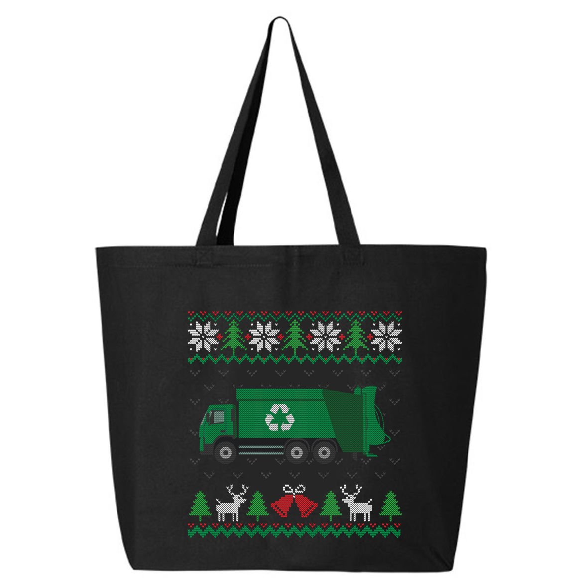 Garbage Truck City Vehicle Jobs Ugly Christmas Xmas Cute Gift 25L Jumbo Tote