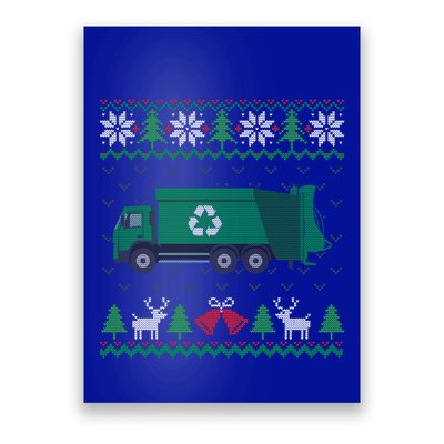 Garbage Truck City Vehicle Jobs Ugly Christmas Xmas Cute Gift Poster