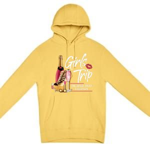 Girls Trip Cheaper Than A Therapy Funny Wine Party Funny Gift Premium Pullover Hoodie