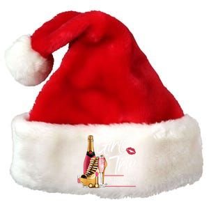 Girls Trip Cheaper Than A Therapy Funny Wine Party Funny Gift Premium Christmas Santa Hat