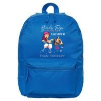 Girls Trip Cheaper Than A Therapy Funny Wine Party Gift 16 in Basic Backpack