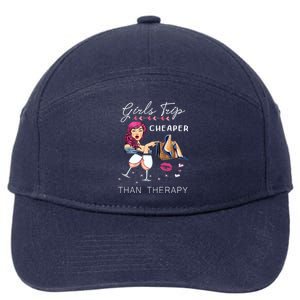 Girls Trip Cheaper Than A Therapy Funny Wine Party Gift 7-Panel Snapback Hat