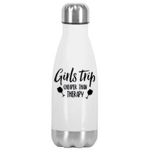 Girls Trip Cheaper Than Therapy Gift Stainless Steel Insulated Water Bottle