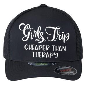 Girls Trip Cheapers Than Therapy Hello Summer Vacation Beach Cool Gift Flexfit Unipanel Trucker Cap