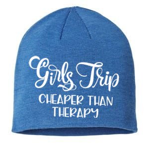 Girls Trip Cheapers Than Therapy Hello Summer Vacation Beach Cool Gift Sustainable Beanie