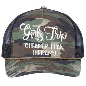 Girls Trip Cheapers Than Therapy Hello Summer Vacation Beach Cool Gift Retro Rope Trucker Hat Cap