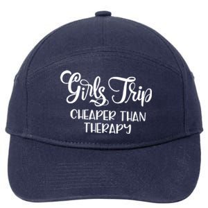 Girls Trip Cheapers Than Therapy Hello Summer Vacation Beach Cool Gift 7-Panel Snapback Hat