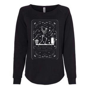 Golfer Tarot Card Celestial Skeleton Golf Player Golfing Womens California Wash Sweatshirt