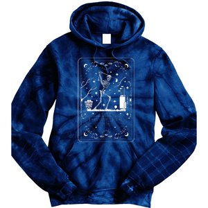 Golfer Tarot Card Celestial Skeleton Golf Player Golfing Tie Dye Hoodie