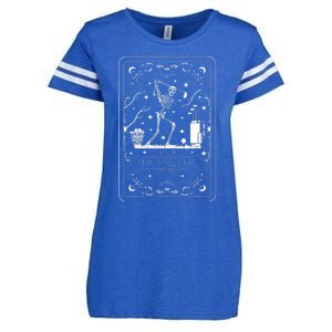 Golfer Tarot Card Celestial Skeleton Golf Player Golfing Enza Ladies Jersey Football T-Shirt