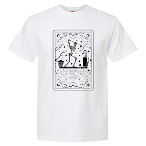 Golfer Tarot Card Celestial Skeleton Golf Player Golfing Garment-Dyed Heavyweight T-Shirt