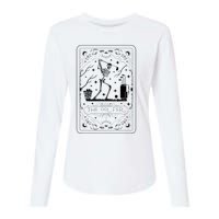 Golfer Tarot Card Celestial Skeleton Golf Player Golfing Womens Cotton Relaxed Long Sleeve T-Shirt