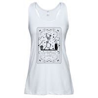 Golfer Tarot Card Celestial Skeleton Golf Player Golfing Ladies Essential Flowy Tank