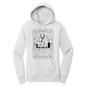 Golfer Tarot Card Celestial Skeleton Golf Player Golfing Women's Pullover Hoodie