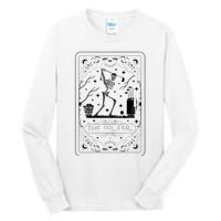 Golfer Tarot Card Celestial Skeleton Golf Player Golfing Tall Long Sleeve T-Shirt