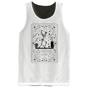 Golfer Tarot Card Celestial Skeleton Golf Player Golfing Mesh Reversible Basketball Jersey Tank